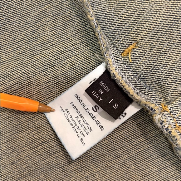 RETROFÉTE RETROFETE Clara Belted Distressed Denim Mini Shirt Dress Small - Picture 14 of 16